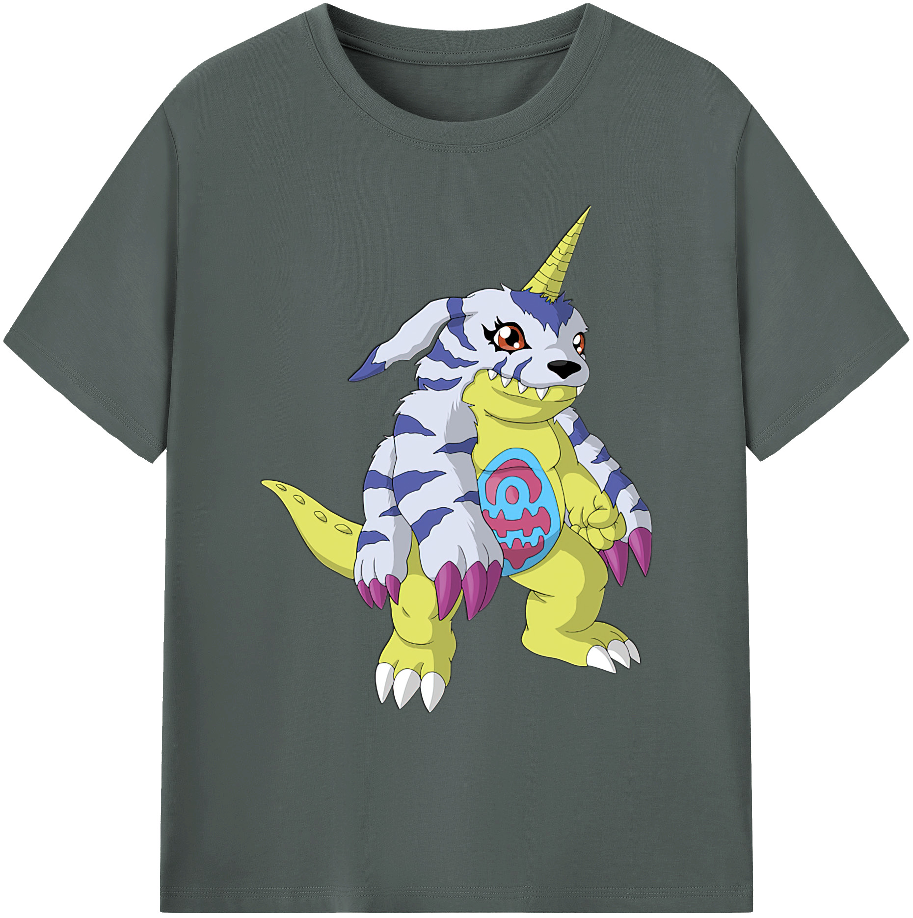 （画像用） Digimon デジタルモンスター/デジモン 綿100％ メンズ半袖Tシャツ｜肌触りやわらか＆通気性